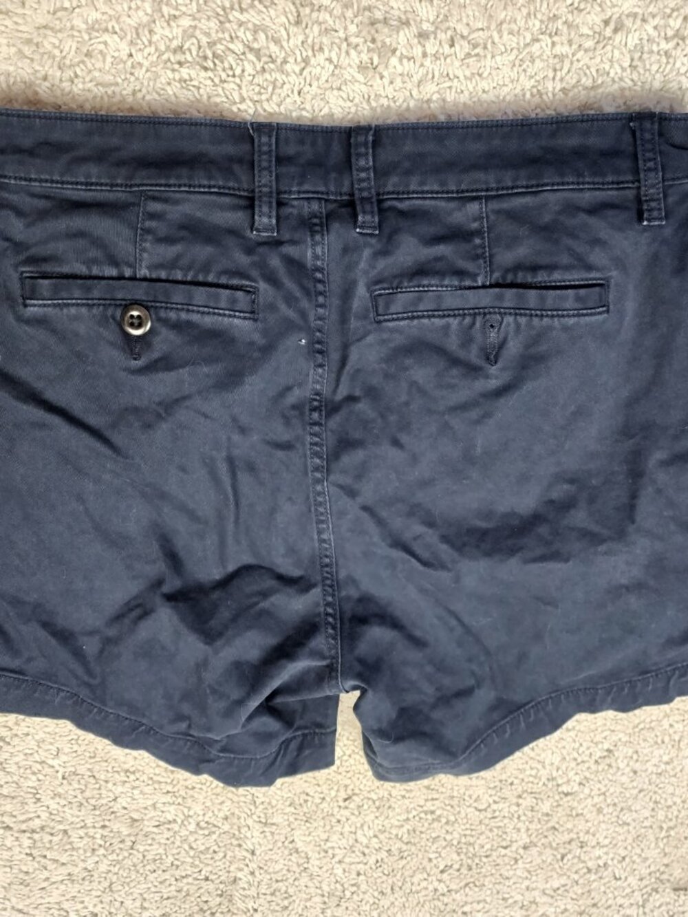Flint And Tinder Shorts Mens 32 Blue Chino Stretch Canvas 4 Inseam Casual Summer - Picture 4 of 6